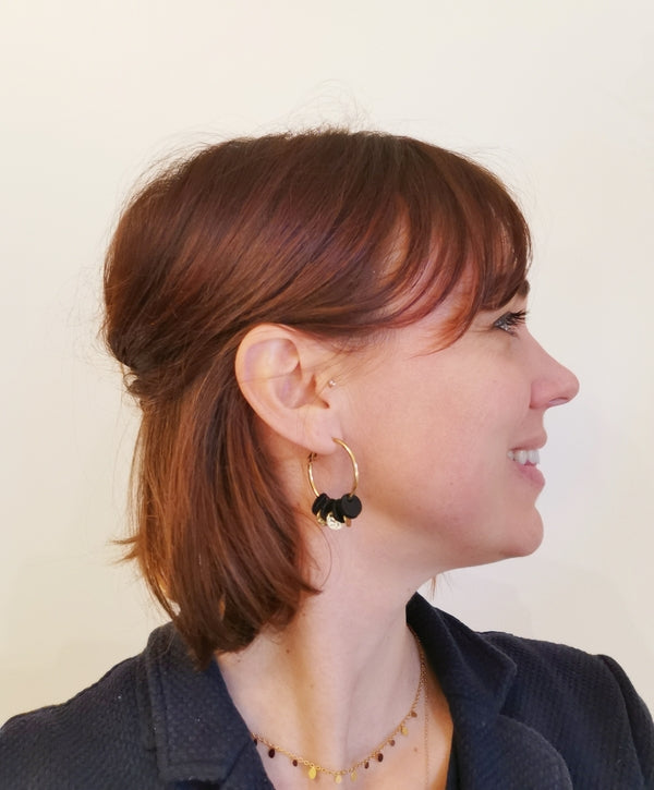 Créoles Blue Bell doré